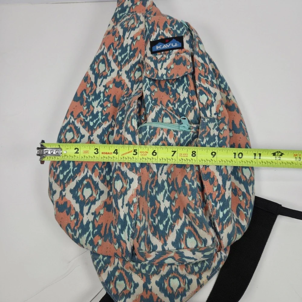 KAVU Rope Bag Sling Pack with Adjustable Rope Shoulder Strap - Beach Paint